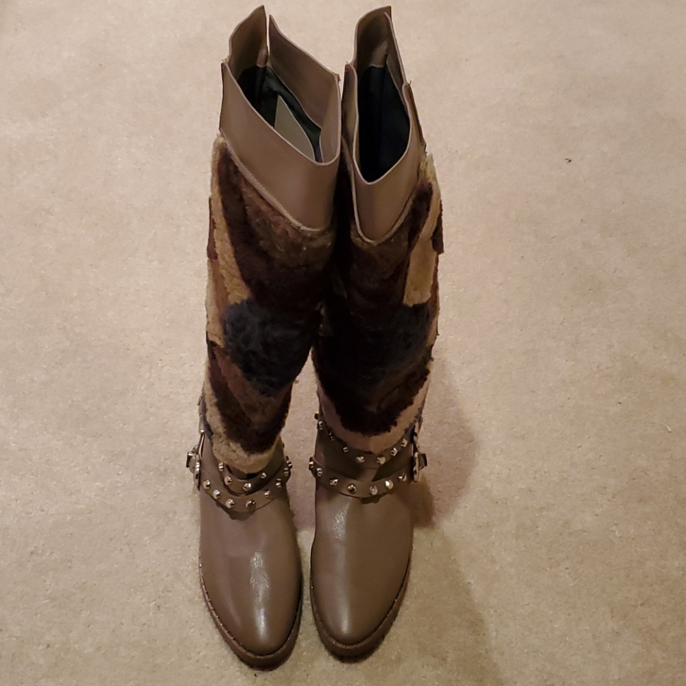 Ivy Kirzhner shearling and leather boots.